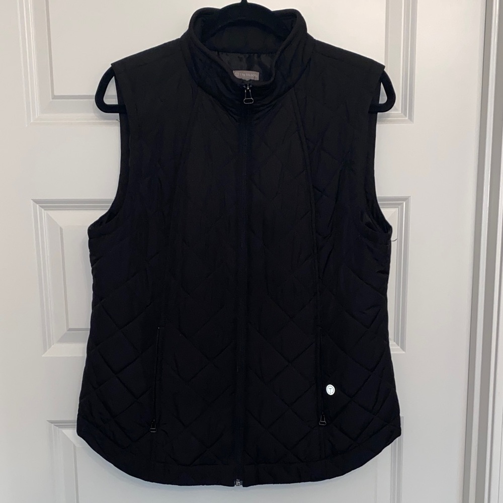 Talbots Black Quilted Vest